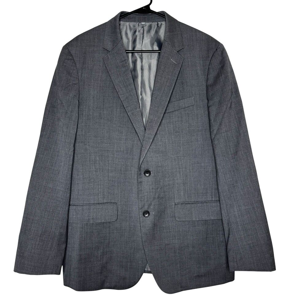 BONOBOS SLIM FIT JETSETTER Mens 42R Jacket 38x29 Pant Gray Wool 2 Piece Suit EUC - Picture 2 of 13